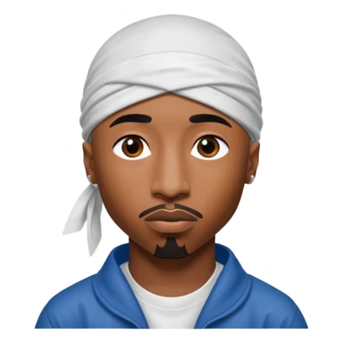 2Pac only face and durage sticker