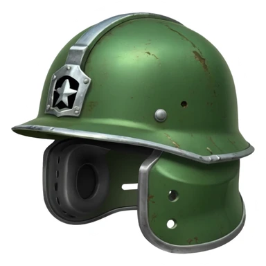shiny green helmet world war times sticker