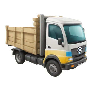 Un camion de sentier qui reverse de la terre  sticker