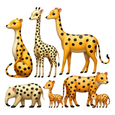 spoted animals sticker
