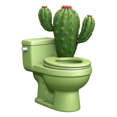 Cactus on the toilet sticker