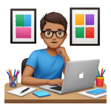 graphic designer at work sticker