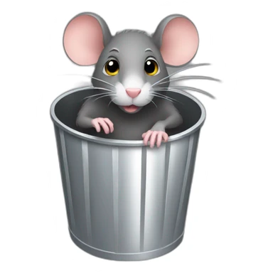 rat in a trash can sticker