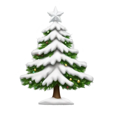 white christmas tree sticker