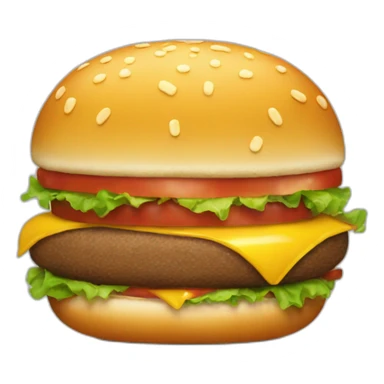 Hamburger with a bite mark sticker