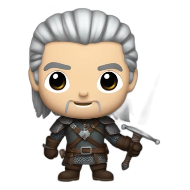 Geralt of Rivia with sword sticker