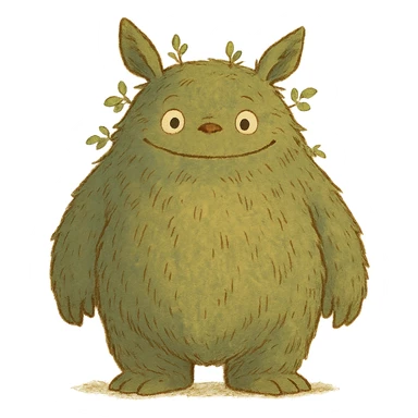 friendly forest monster sticker