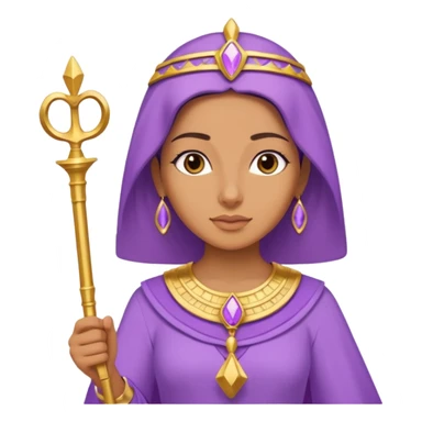 woman, Egypt, lilac, scepter sticker