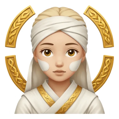 mummy girl with symbols sticker
