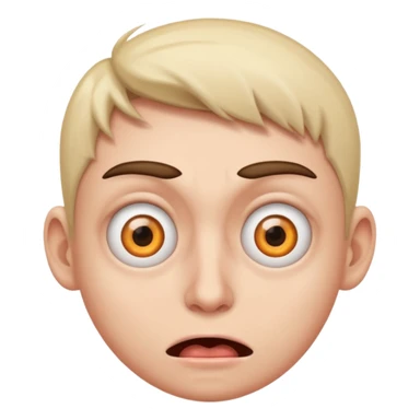Crazy face emoji with twitching eye sticker