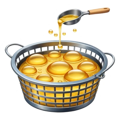 Deep frying oil and basket sticker
