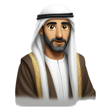 arab sheikh photorealistic serious sticker
