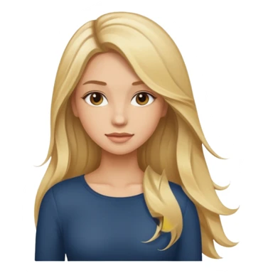 Blonde balayage Hair down to the  butt women sticker