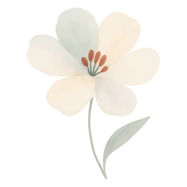 flower, watercolor art style sticker