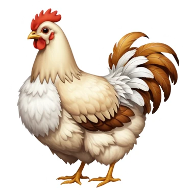 Chicken with a butt sticker