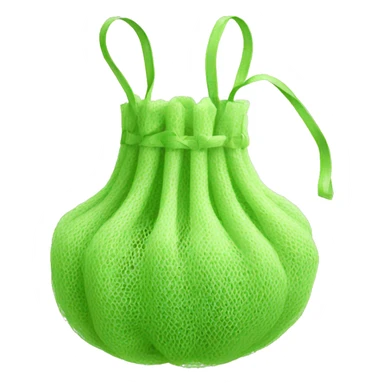 Synthetic mesh loofah sticker