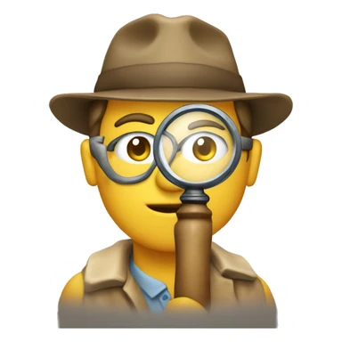 an archeologist with a magnifying glass sticker