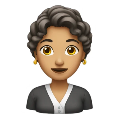 Mujer hermosa saludando sticker