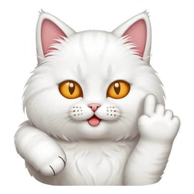 cat showing middle finger  sticker