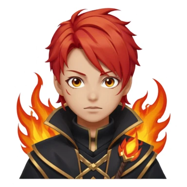 pyro genshin impact sticker