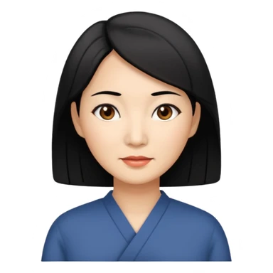 a middle-aged Asian woman sticker