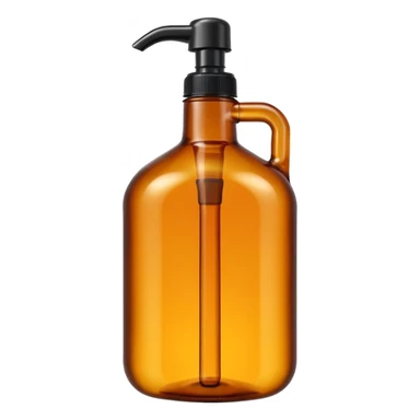 Amber large pump bottle gallon sticker