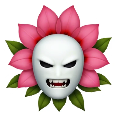 flower with scary theeth but no face sticker