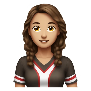 brown haired girl indoors cheerleader  sticker