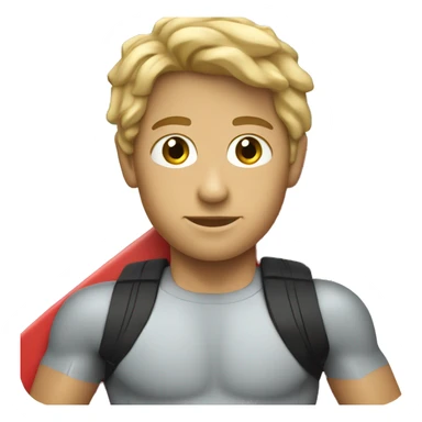 surfer boy, brow hair, red surfboard sticker