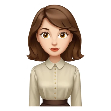 Dalgalı saçlı, hafif perçemli; kehribar gözlü, küçük kalkık burunlu ve dolgun dudaklı. Oval yüzlü, çıkık elmacık kemikli. Omuzları geniş, beli ince, kalçası dolgun. Old money tarzında, dikkat çekici bir kadın. sticker