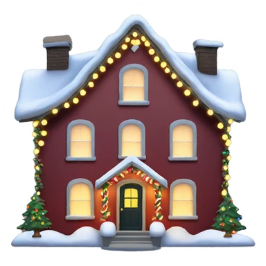 christmas home with lights sticker