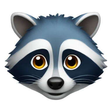 Blue raccoon sticker