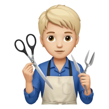 A beautiful boy salon Hairstylist sticker