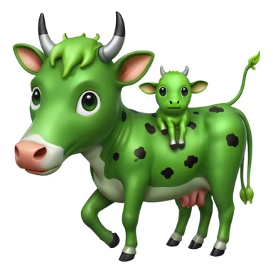 alien with cow sticker