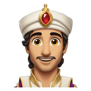 prince ali from aladdin realistic sticker