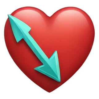 heart with arrow through sticker