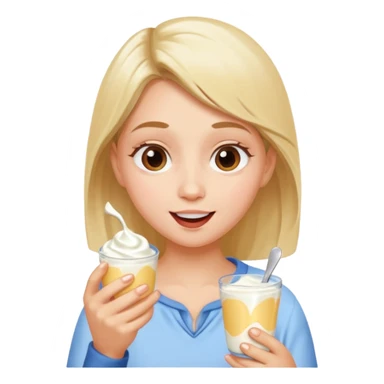 Reese eating yogurt sticker