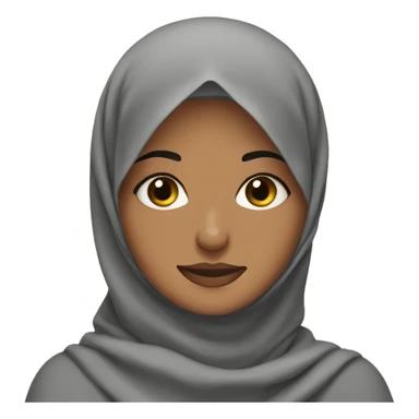 Hijabi covering half her face sticker