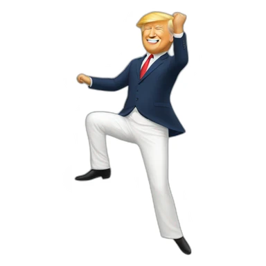Trump qui danse avec bon Lennon  sticker