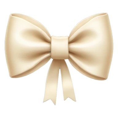 Cream bow  sticker