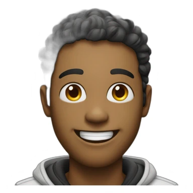 smiling at a techno party sticker