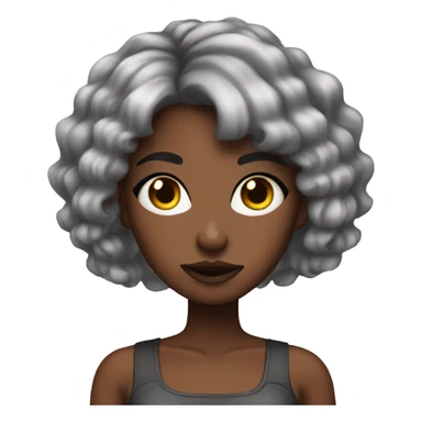 Black baddie girl sticker