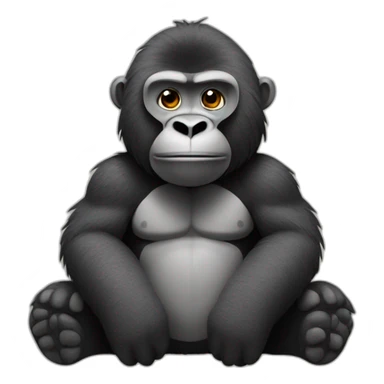 animals from felt gorilla sticker