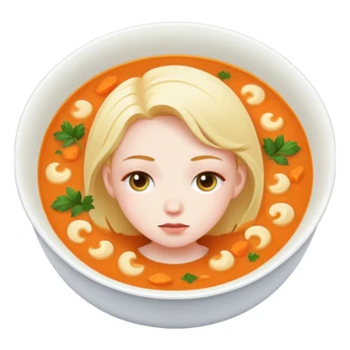 Mensch in einer Suppe  sticker