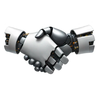 human handshake robot sticker