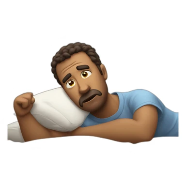 John was struggling to get up after hitting the snooze button multiple times. sticker