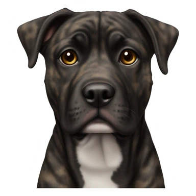 black brindle American Stafford mix  sticker