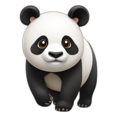 Panda sur cochon sticker