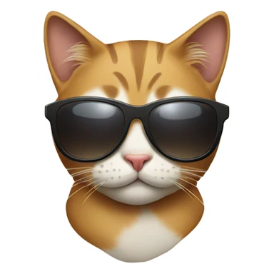 Cat with sunglasses sticker