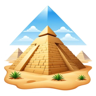 A pyramid sticker